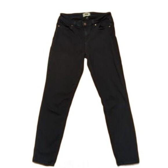 Paige Verdugo Ankle Jeans Denim Womens Size 29 Black Dark Blue Mid Rise - Picture 1 of 9